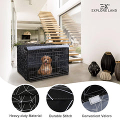Explore Land crate cover demonstrates easy install with hoop and loop closures.