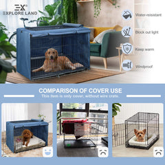 Explore Land crate cover blue lattice close-up of durable polyester
