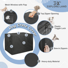 Explore Land crate cover shows top zipper handle for easy portability and removal