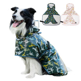 ExploreU dog raincoat hood green keeps your pet dry on rainy walks