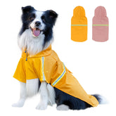 ExploreU dog raincoat waterproof fabric keeps your dog dry during rain walks.