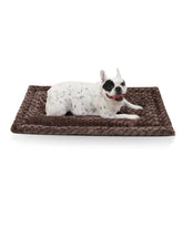 Exsnugy washable dog bed mat top view with plush surface for restful naps