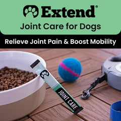 Extend Joint Care for Dogs bottle label close-up with ingredients