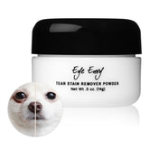 eye envy tear stain remover powder packaging shows natural formula for gentle pet care