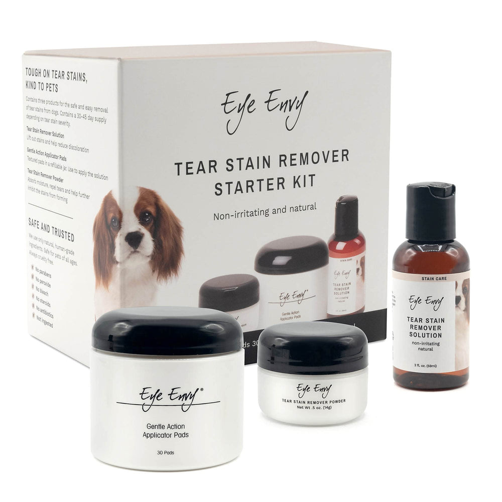 Eye Envy Tear Stain Remover Solution Bottle showing natural formula for gentle stain reduction