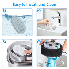 Eyehoce cat fountain filter sponge pack for easy weekly cleaning