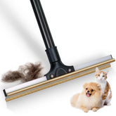Eyyao Carpet Rake 47-inch handle extended for deep hair removal on carpets and rugs.