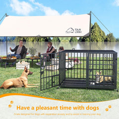 EZ4ENCE dog crate divider-panel function enables two-dog or puppy-to-adult transitions.