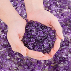 EZEELAI amethyst crystal chips bulk 5-7mm for vibrant home décor and ambiance