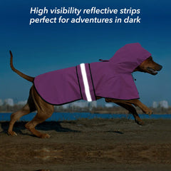 Ezierfy dog rain coat adjustable belly and chest straps ensure comfy secure daily wear.