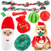 EZIYIN Christmas dog toys 9pack wide view, holiday fun and interactive play for small dogs
