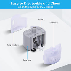 EZMioo ultra-quiet pump delivers near-silent operation for peaceful nights.