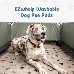EZWHELP reusable dog pee pad rolled for easy storage after use