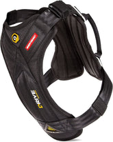 EzyDog Drive crash-tested harness shown for safe car travel and secure restraint.