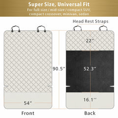 F-color SUV Cargo Liner beige with non-slip backing for pet security.