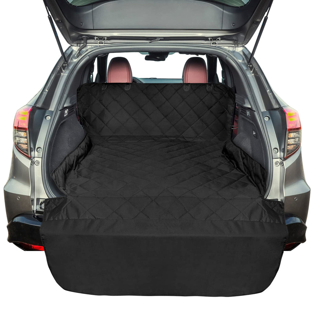 F-color SUV cargo liner cover demonstrates universal-fit protection for spacious cargo areas.