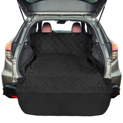 F-color SUV cargo liner cover demonstrates universal-fit protection for spacious cargo areas.
