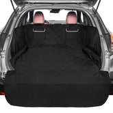F-color SUV Cargo Liner provides full-coverage protection for dogs in large vehicles.
