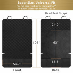 F-color SUV Cargo Liner non-slip backing 55x63 keeps mats in place during quick turns.