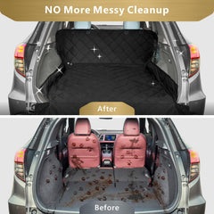 F-color SUV Cargo Liner water-resistant 4-layer fabric shields seats from damp messes after adventures.