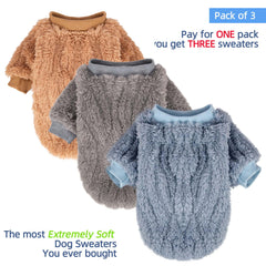 FabricCastle dog sweater gray worn by a small dog for chilly days.