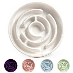Facdiary ceramic slow-feeder bowl with anti-slip base keeps meals steady.