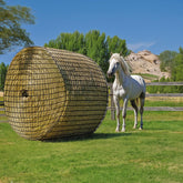 Fahnemt Round Bale Hay Net knotless-nylon for secure grazing and reduced waste.