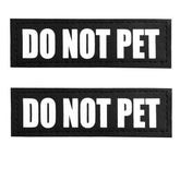 Fairwin Do Not Pet patches close-up with reflective lettering for night visibility