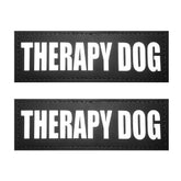 Fairwin therapy dog patches with reflective lettering for night visibility on vests.