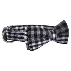 Faleela Bowtie Dog Collar adjustable size for a secure, comfortable fit on active dogs.