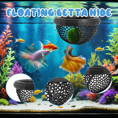 FALESHOS Betta double-textured leaf pad enriches habitat and offers resting areas.