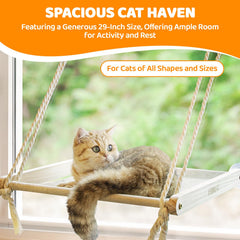 Famifit Cat Window Perch spacious 267sqin area for stretching with panoramic views