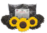 Family Farm and Feed Four Season black oil sunflower seed packaging close-up showing quantity and freshness