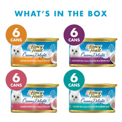 Fancy Feast Creamy Delights chicken diced can adds texture variety for cats