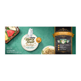 Fancy Feast Elegant Medley Tuscany cans closeup showing savory sauce cats love