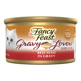 Fancy Feast Gravy Lovers Beef Feast cat food in gravy bowl for a savory meal
