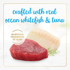 Fancy Feast Gravy Lovers Ocean Whitefish and Tuna Pate 3oz can serving, convenient daily portion.