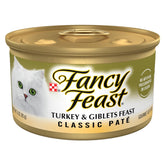 Fancy Feast Pate Turkey and Giblets can for convenient, flavorful meals.