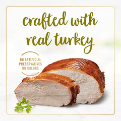 Fancy Feast Pate Turkey and Giblets ingredients emphasize real turkey as main ingredient.