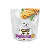 Fancy Feast Purina Savory Chicken & Turkey dry food in bowl with crispy morsels for texture