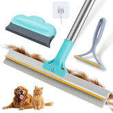 FancyMouse Carpet Rake Head cleans embedded hair from rugs and carpets with dual action.