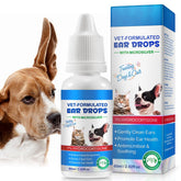 FANGCUN dog ear infection drops bottle pour shows easy-to-use dosing for quick relief.