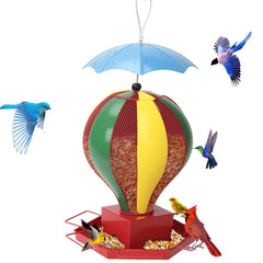 Fanosy bird feeder outdoors squirrel-proof construction prevents seed loss