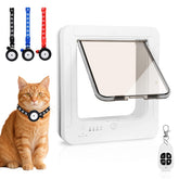 Fantspati smart cat door front view white enables secure pet access