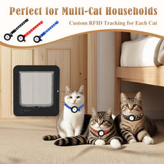 Fantspati smart cat door side view shows exterior mounting and weatherproof design