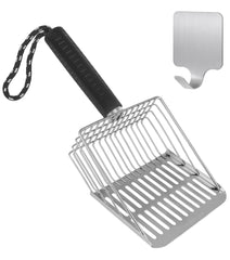Faoemsey cat scoop with stainless steel handle shows durability and easy cleaning.