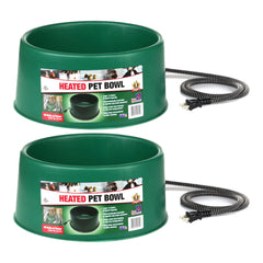 Farm Innovators P-60 green bowls assembled for winter use and accessible water.