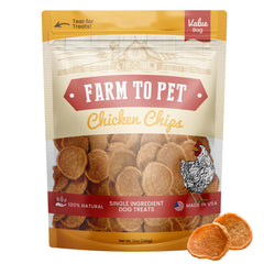 Farm To Pet chicken chips closeup crunch ideal for training rewards
