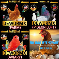 Farmalab Natural Dewormer ingredients label highlighting natural components