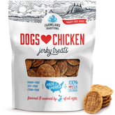 Farmland Traditions chicken-jerky-ingredients highlight USA-sourced protein for dogs as a wholesome snack